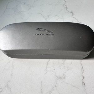 Jaguar Silver Hard Case Storage for Glasses or Sunglasses Cleaning Cloth UNISEX